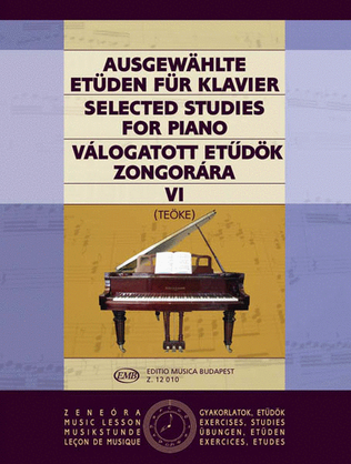 Book cover for Ausgewählte Etüden VI für Klavier