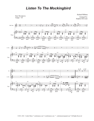Listen To The Mockingbird (Alto Saxophone and Piano)