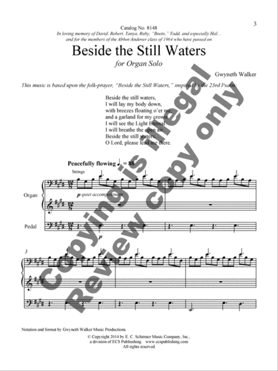 Beside the Still Waters Organ Solo scores gallery preview page 7