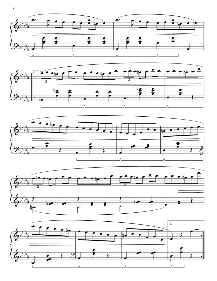 Waltz In D-flat Major (Minute Waltz), Op. 64, No. 1 Piano Solo scores gallery preview page 2