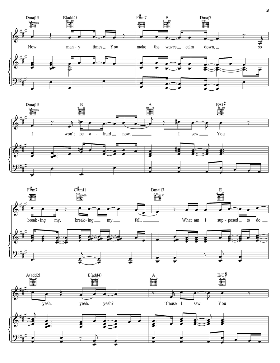 Breaking My Fall Breaking My Fall Piano, Vocal, Guitar scores gallery preview page 3