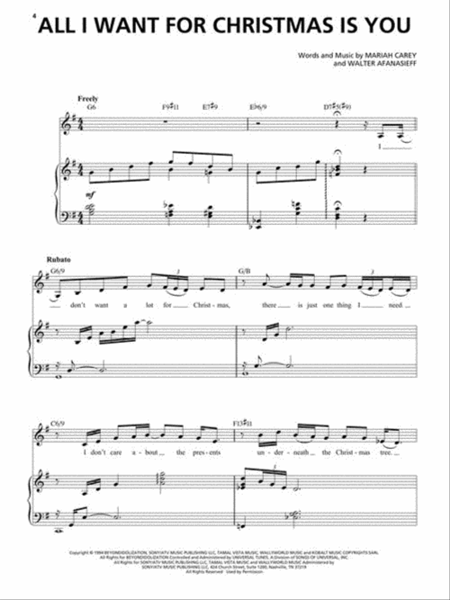 Christmas Standards High Voice scores gallery preview page 5