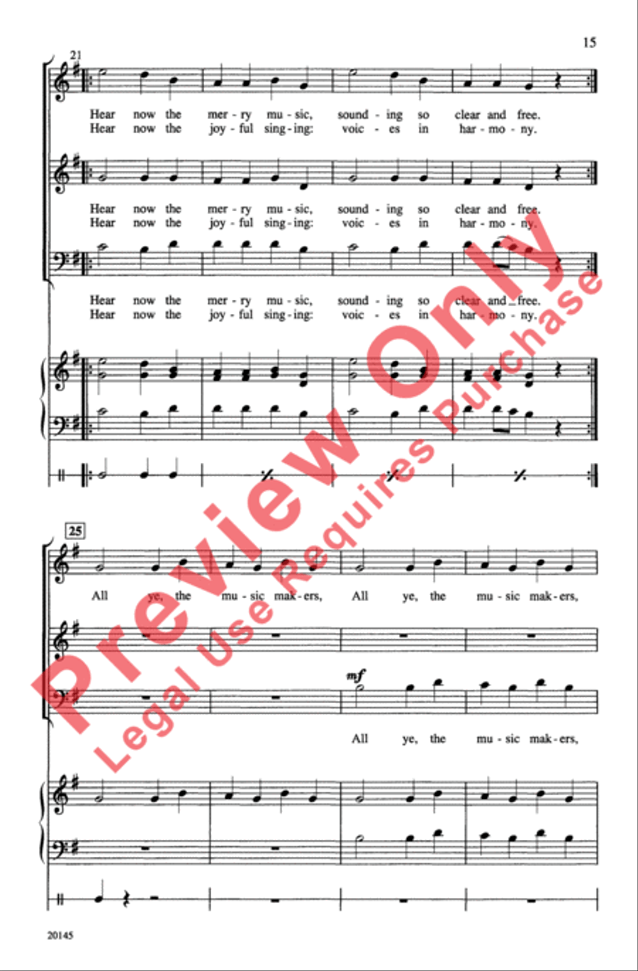 Three New Madrigals Three New Madrigals 3-Part scores gallery preview page 15