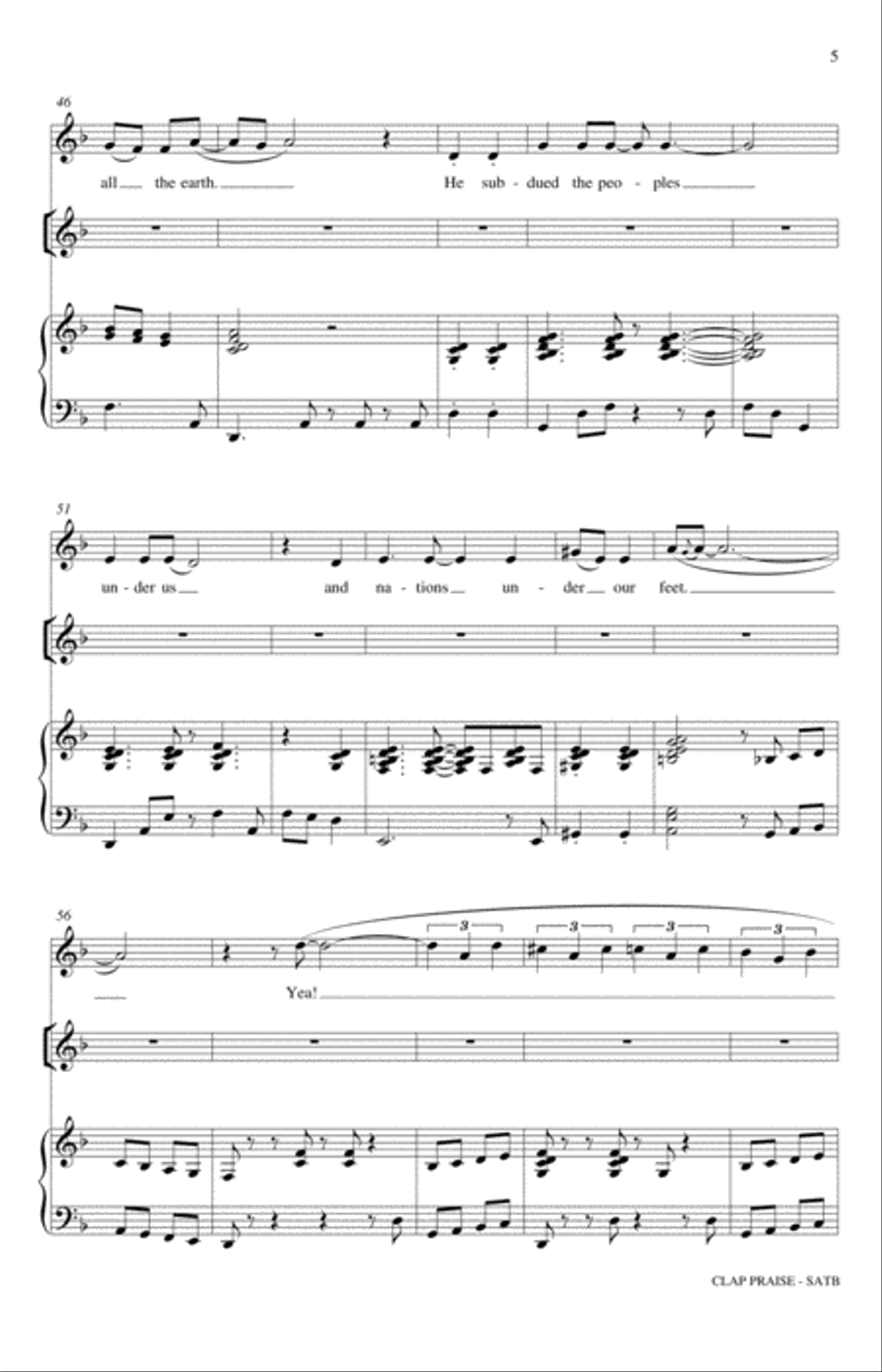 Clap Praise Clap Praise 4-Part scores gallery preview page 5