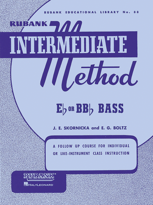 Book cover for Rubank Intermediate Method - E Flat Or BB Flat Bass (Tuba-Sousaphone)