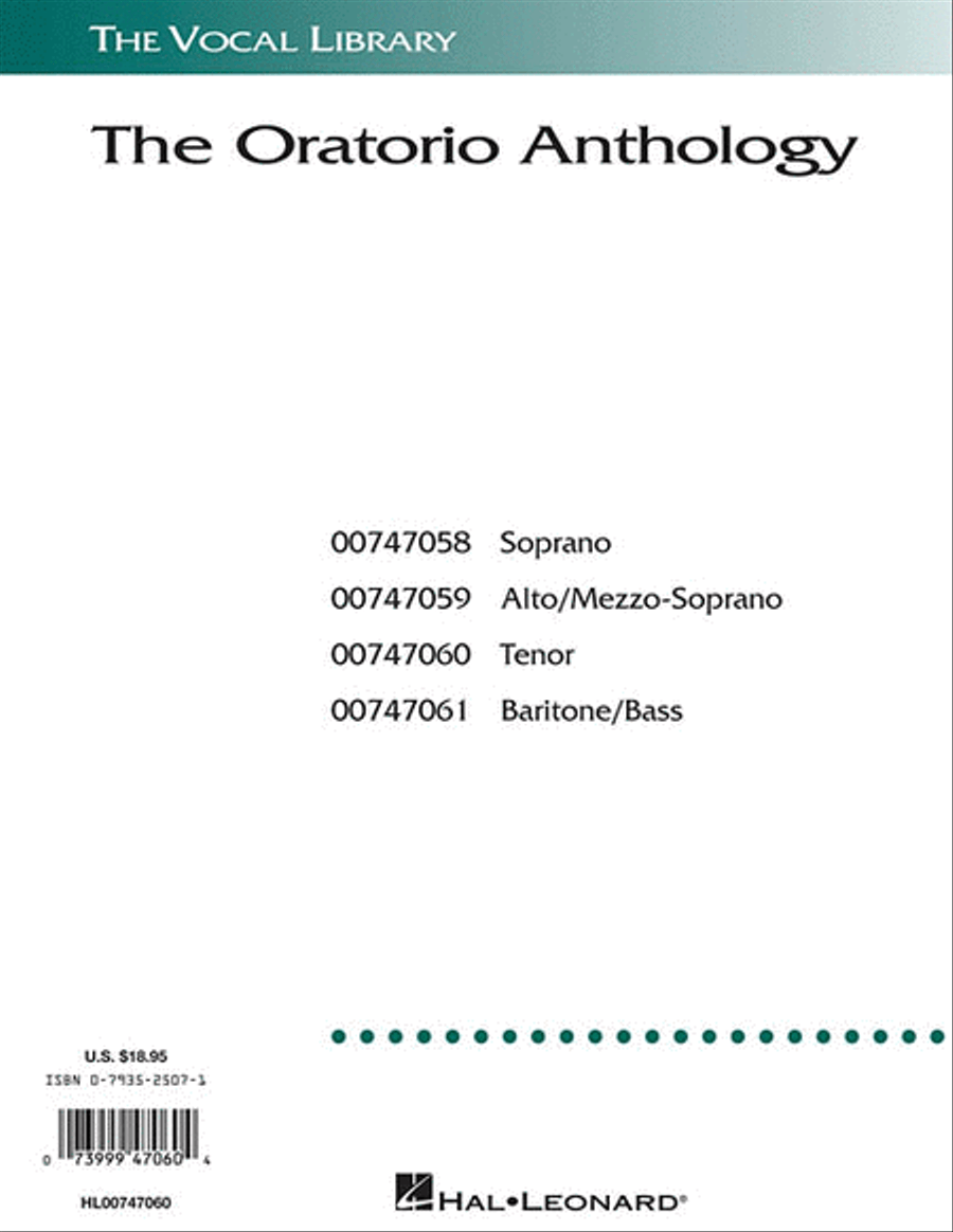 The Oratorio Anthology