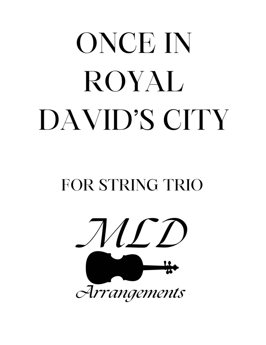 Once in Royal David's City String Trio scores gallery preview page 1