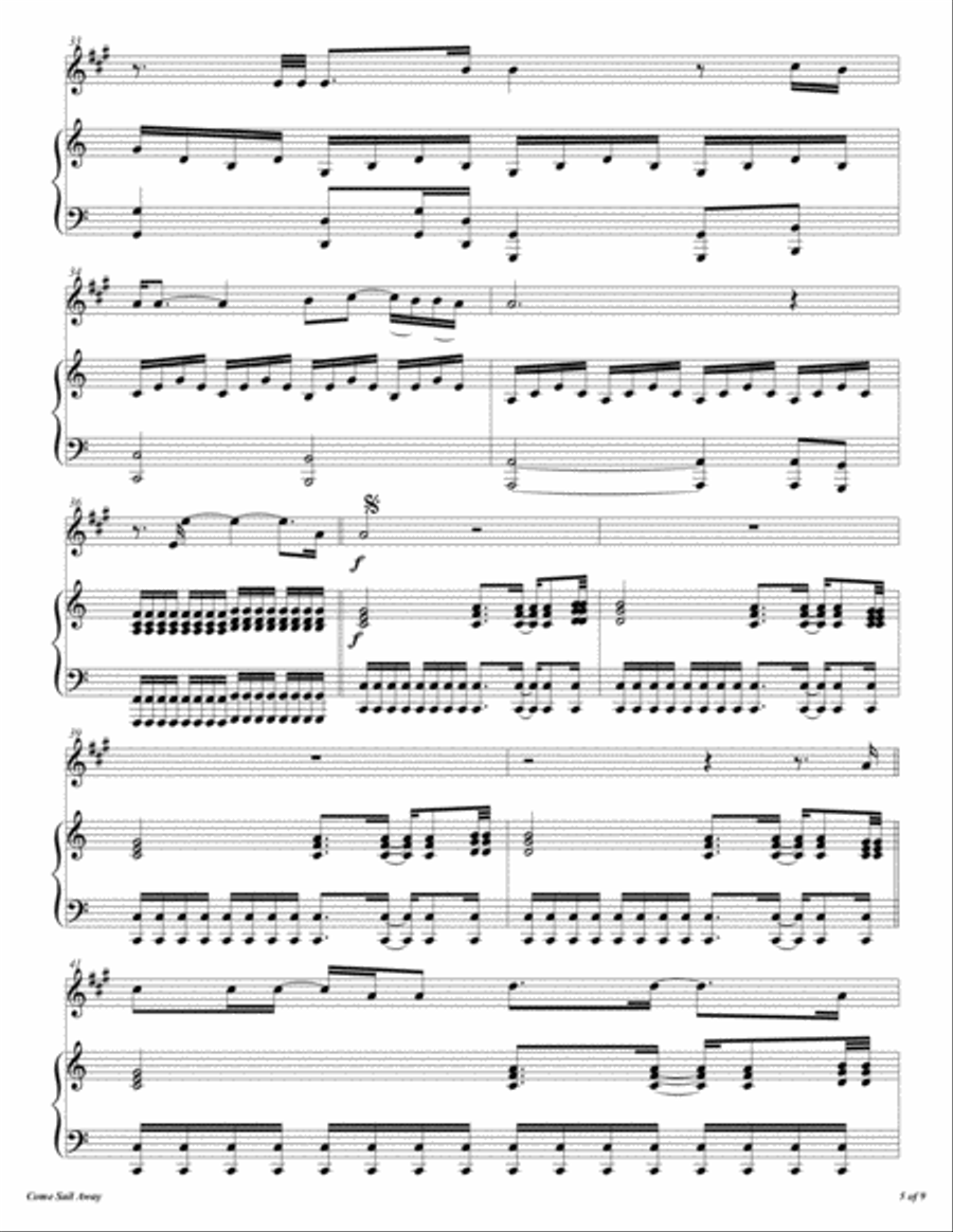 Come Sail Away Come Sail Away Alto Saxophone scores gallery preview page 6