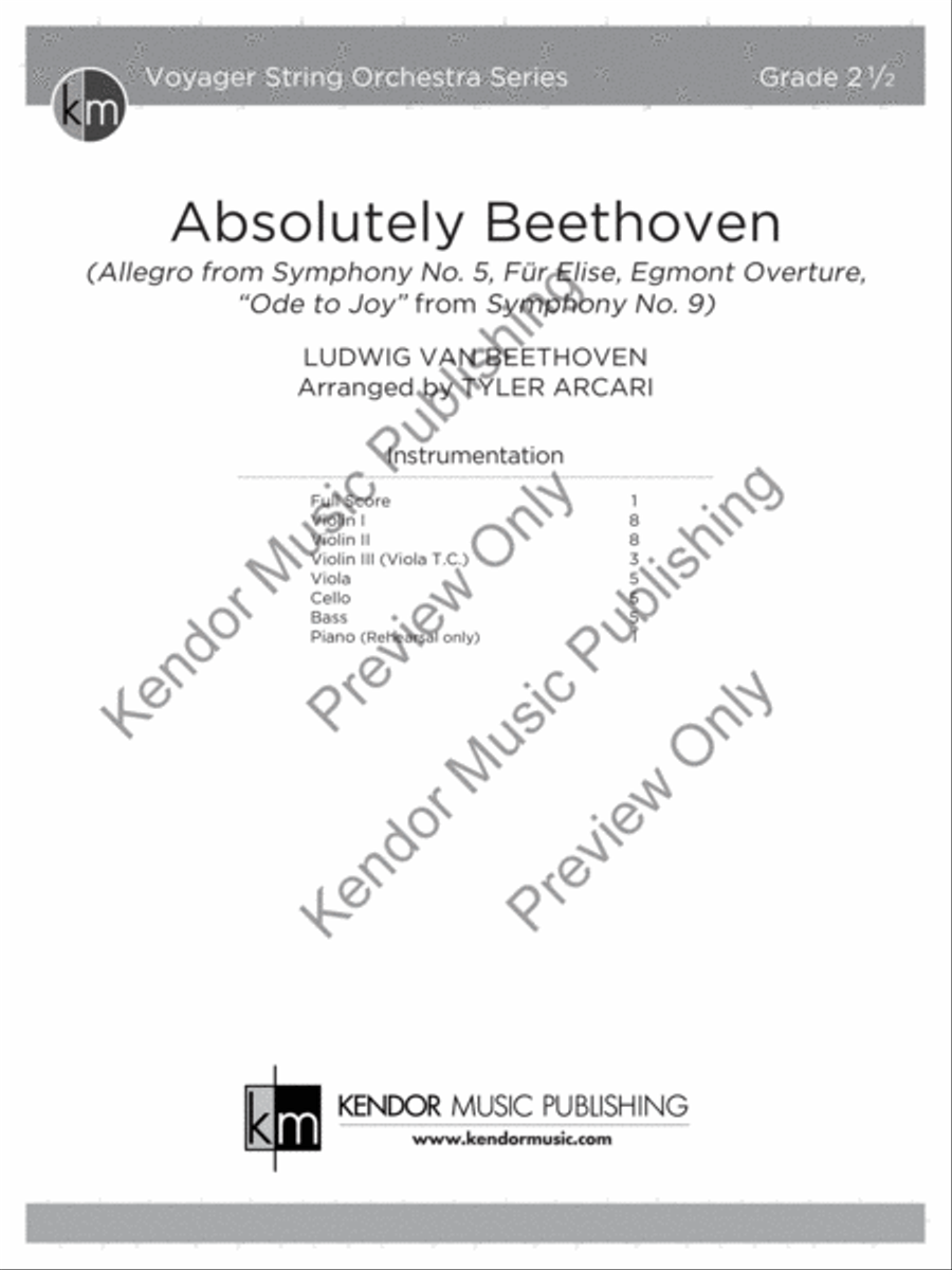 Absolutely Beethoven (Score) String Orchestra scores gallery preview page 2