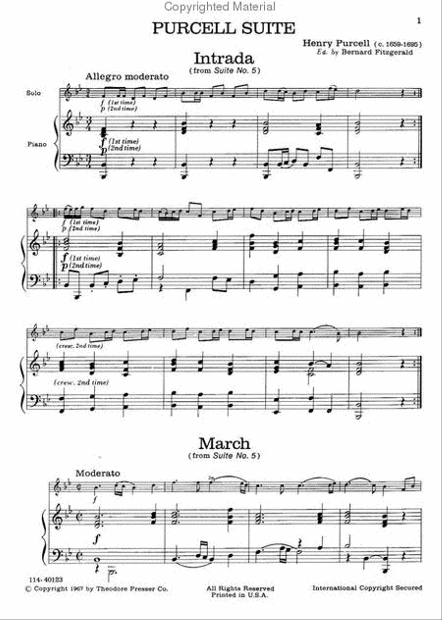 Purcell Suite Purcell Suite Chamber Music scores gallery preview page 2
