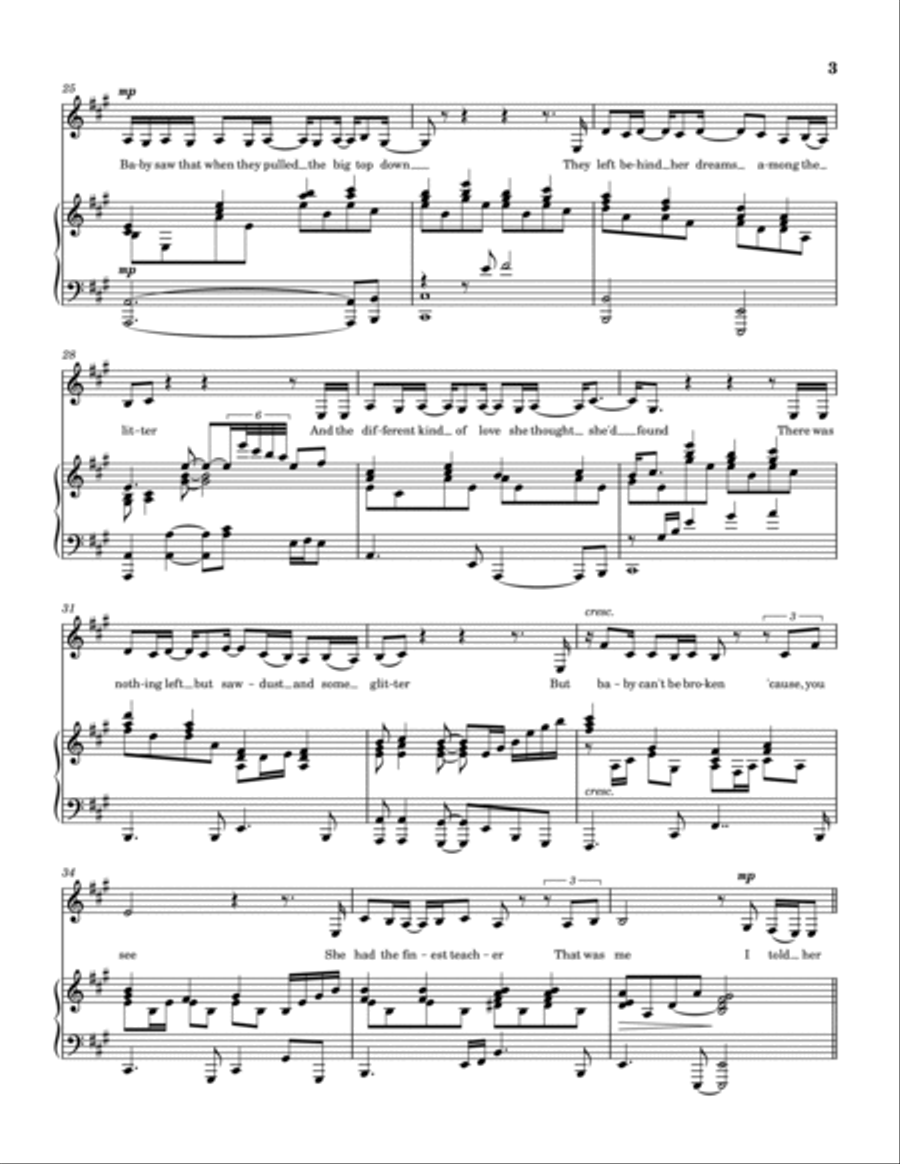 Don't Cry Out Loud (We Don't Cry Out Loud) Voice scores gallery preview page 3