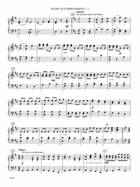 Themes from Handel's Messiah: Piano Accompaniment