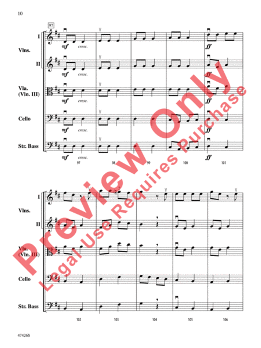 Hanukkah Dances String Orchestra scores gallery preview page 11