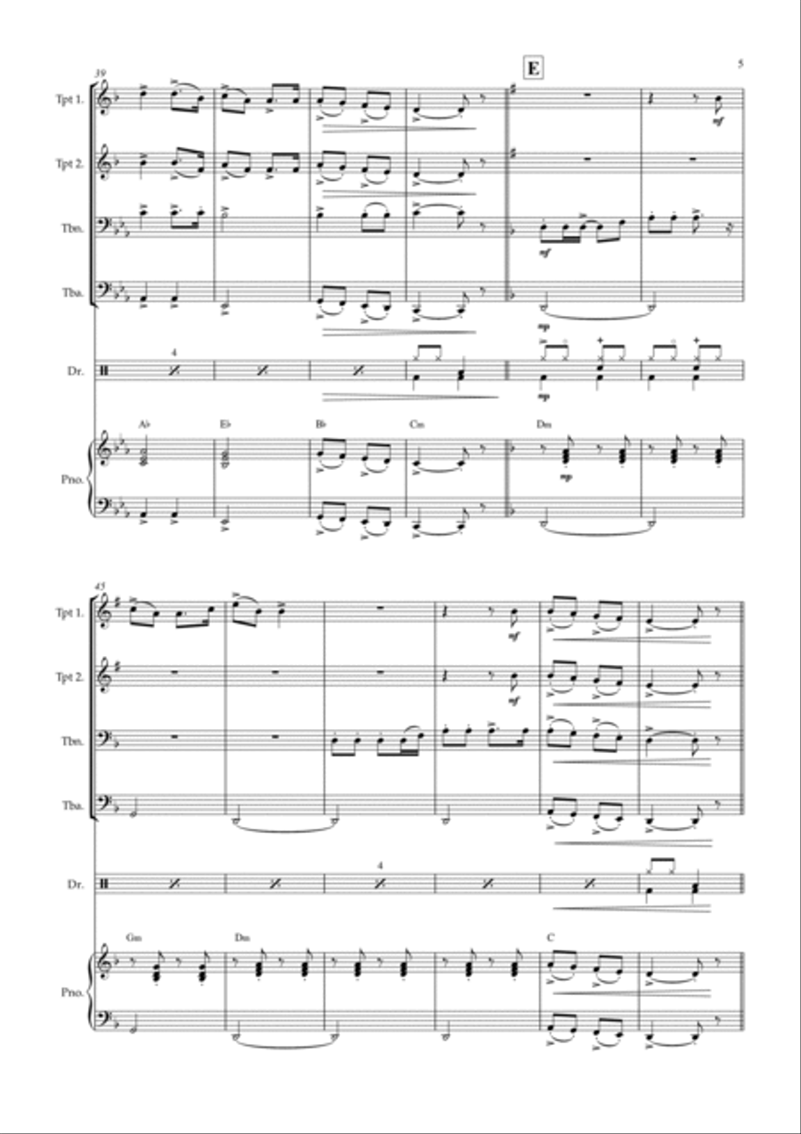 Wellerman Brass Quartet scores gallery preview page 5