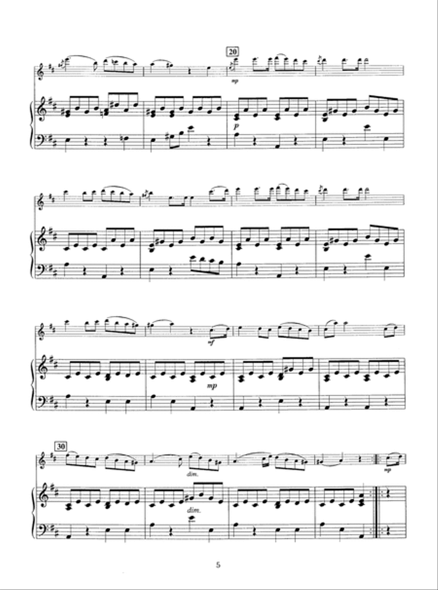 Solo Pieces for the Intermediate Flutist Flute Solo scores gallery preview page 6