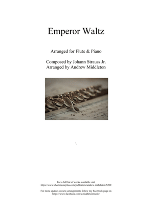 Book cover for Emperor Waltz arranged for Flute and Piano