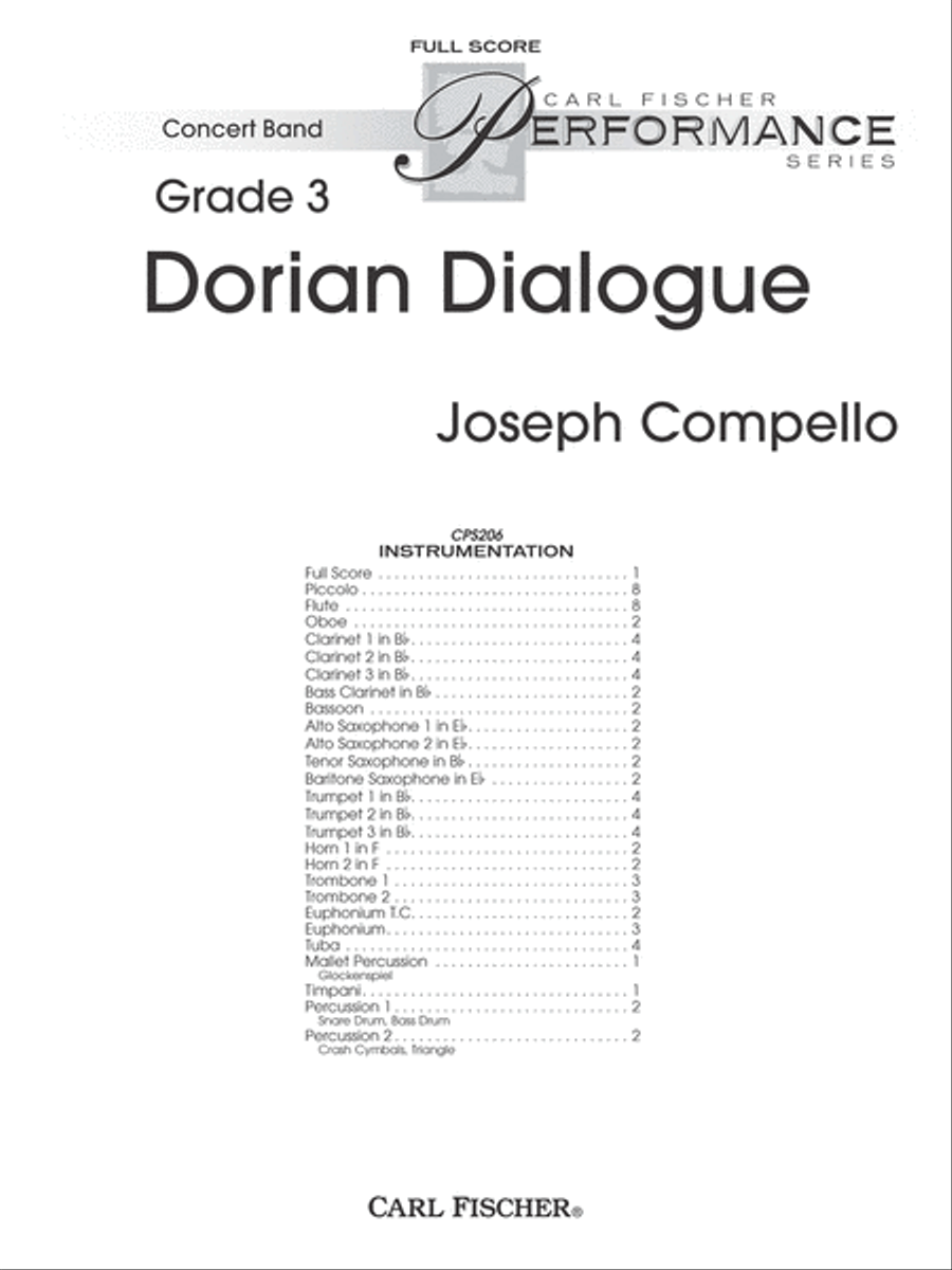 Dorian Dialogue Concert Band scores gallery preview page 1