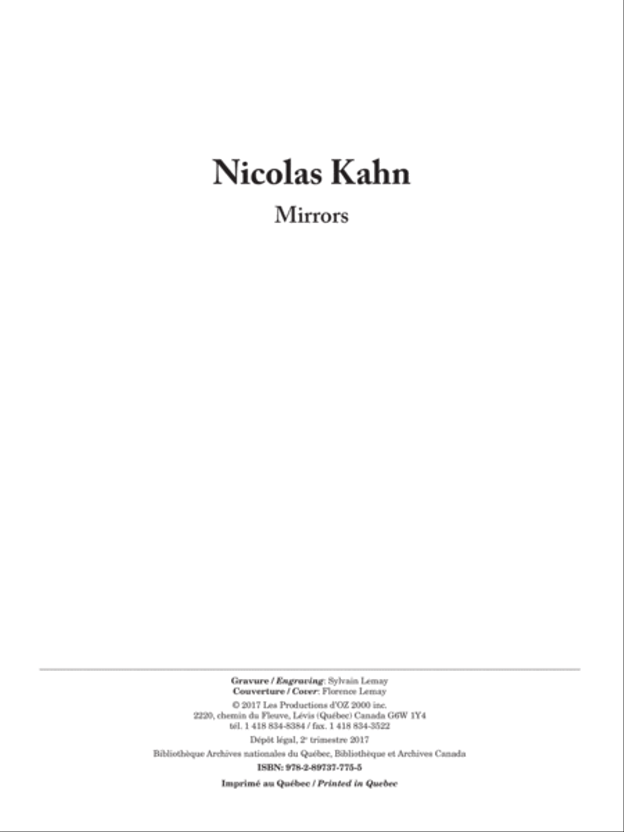 Mirrors Mirrors Classical Guitar scores gallery preview page 1