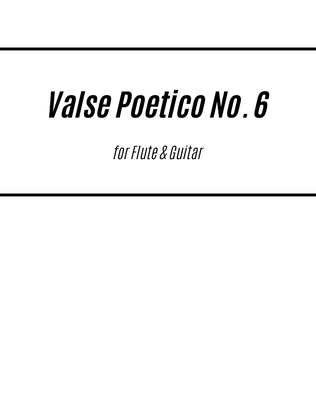 Book cover for Valse Poético No. 6 (for Flute and Guitar)