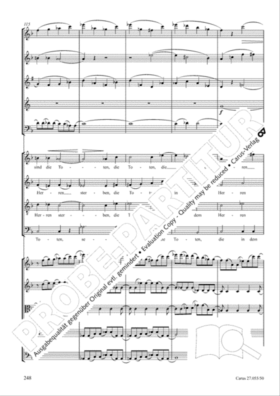 Ein Deutsches Requiem (German Requiem) 4-Part scores gallery preview page 255