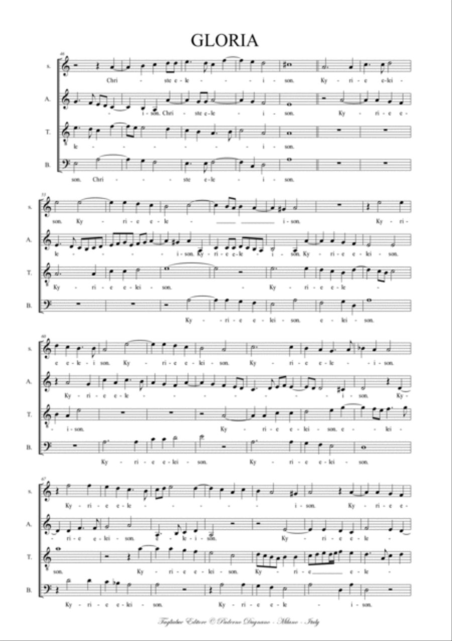 MISSA SPEM IN ALIUM - Palestrina - Score Only A Cappella scores gallery preview page 3
