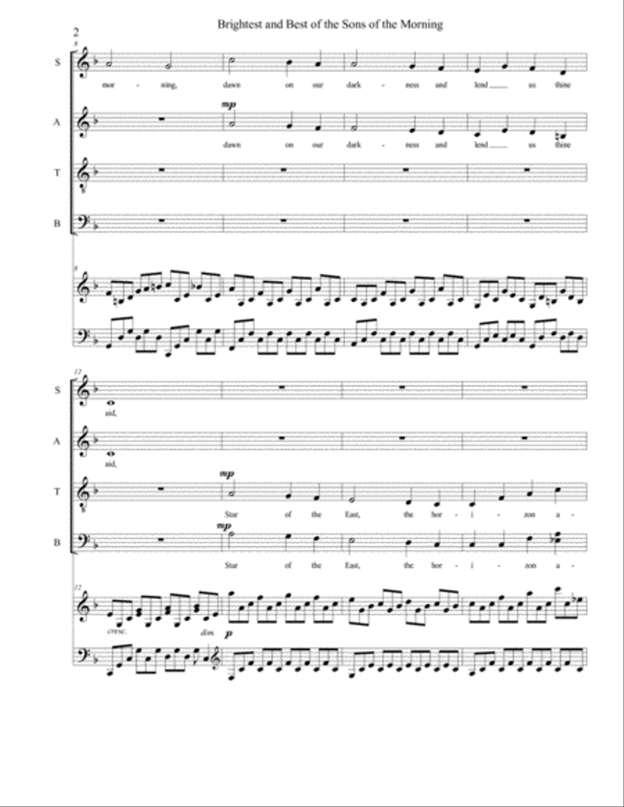 Brightest and Best 4-Part scores gallery preview page 2