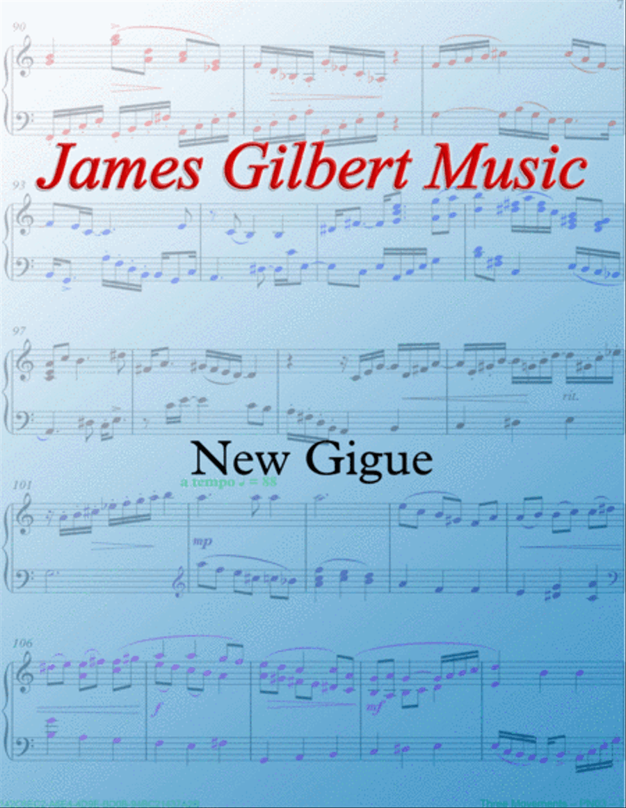 New Gigue Organ Solo scores gallery preview page 1