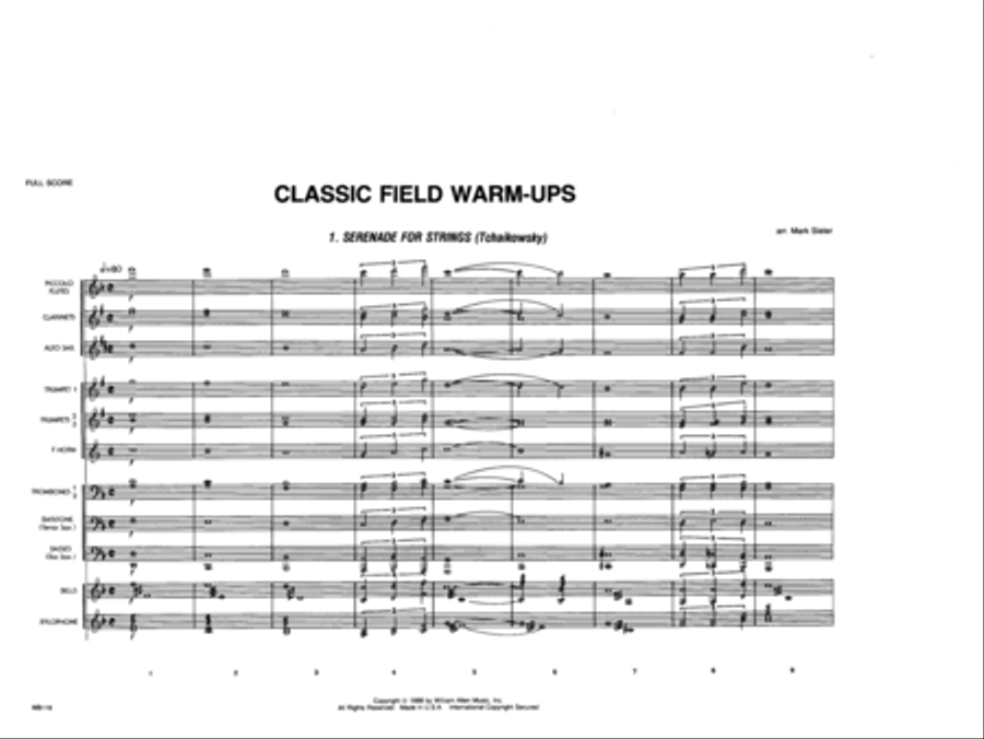 Classic Field Warm-Ups Marching Band scores gallery preview page 2