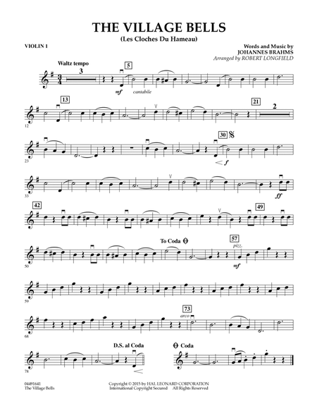 The Village Bells (Les Cloche du Hameau) - Violin 1 by Johannes Brahms Violin - Digital Sheet Music