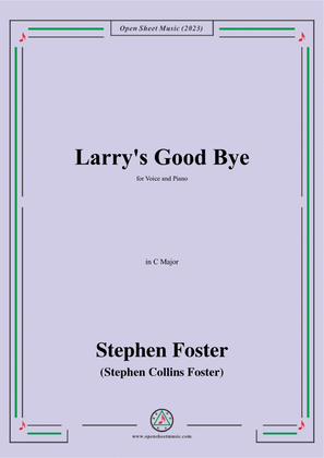 Book cover for S. Foster-Larry's Good Bye,in C Major