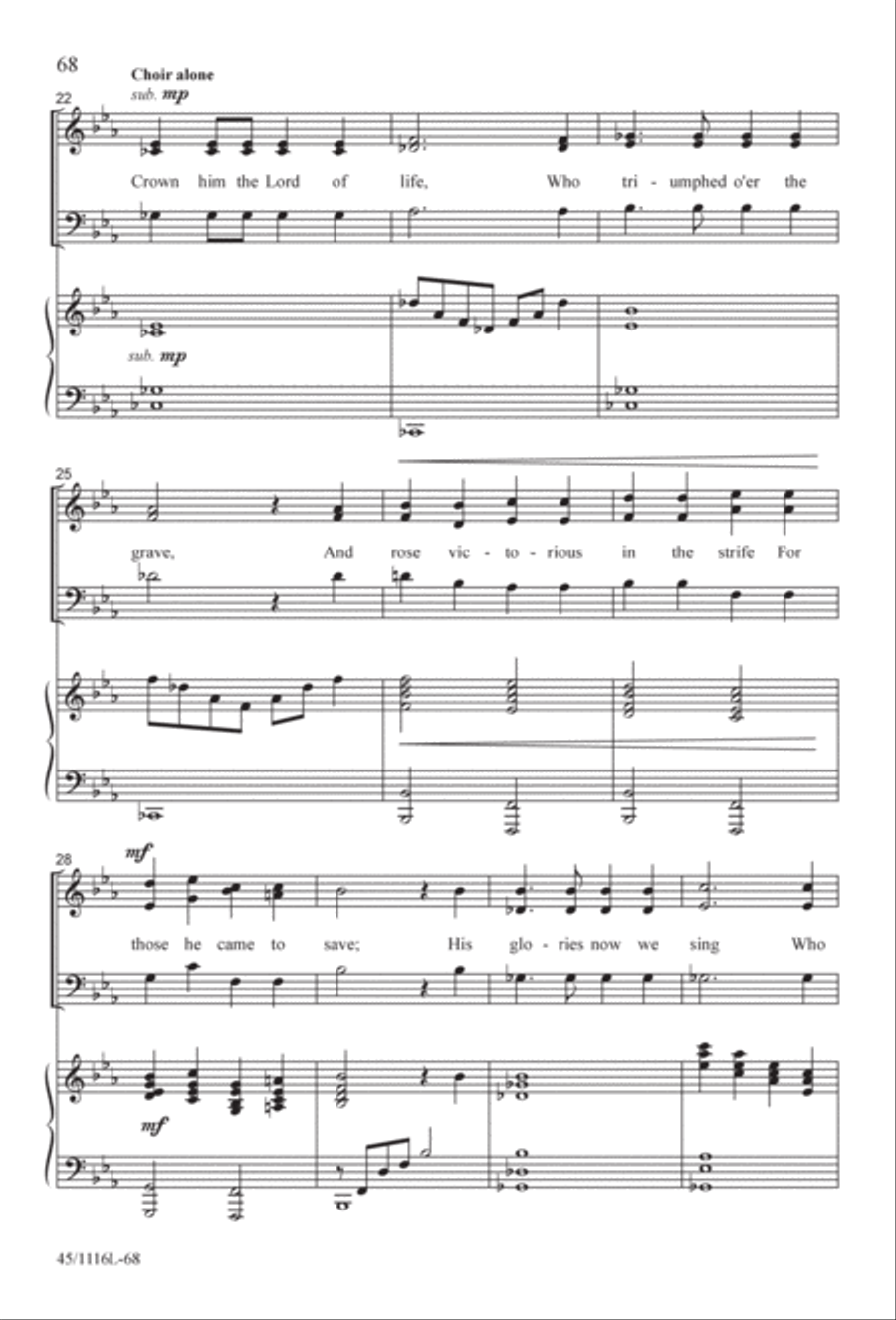 12 Anthems for about 12 Singers 3-Part scores gallery preview page 68