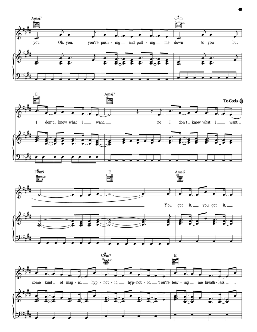 I Caught Myself Piano, Vocal, Guitar scores gallery preview page 3