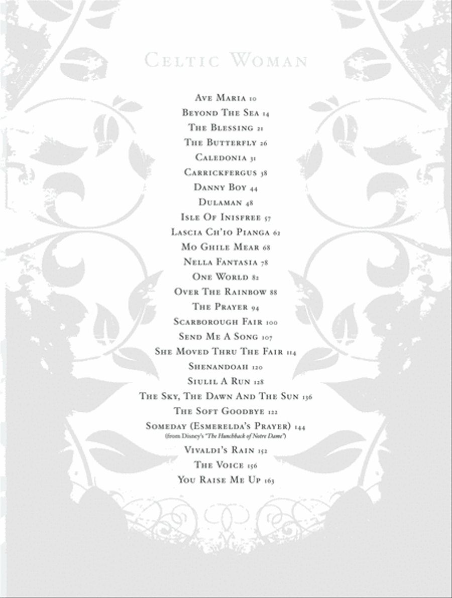Celtic Woman Songbook Piano, Vocal, Guitar scores gallery preview page 2