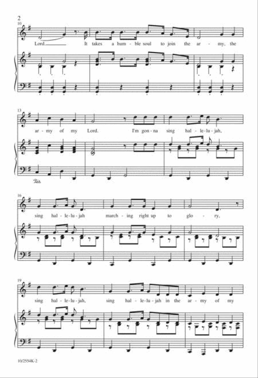 The Army of My Lord Unison Choir scores gallery preview page 2