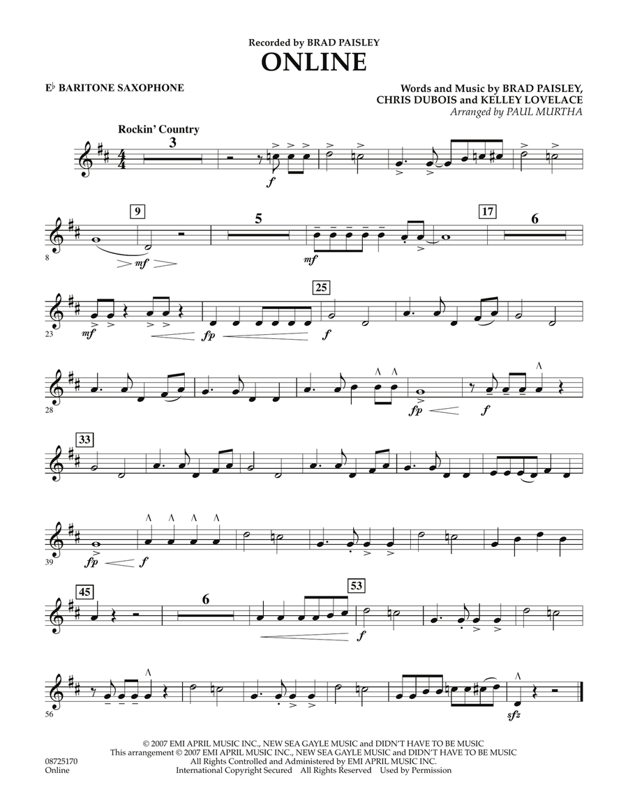 Online - Eb Baritone Saxophone