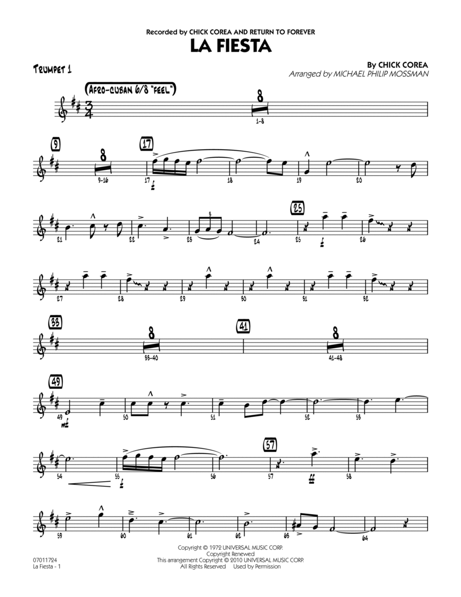 La Fiesta - Trumpet 1 Trumpet scores gallery preview page 1