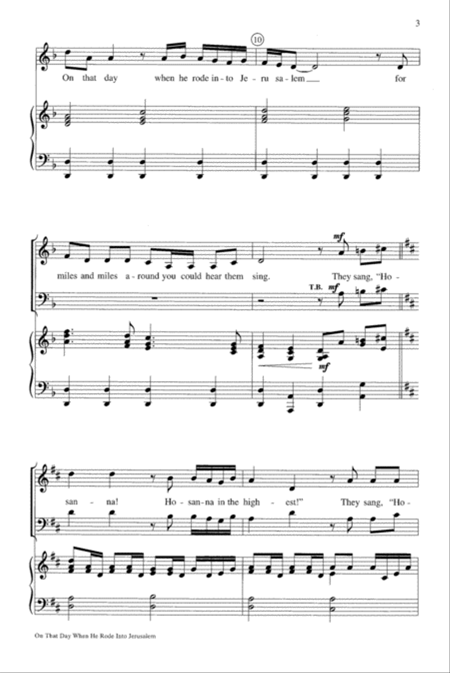 On that Day When He Rode into Jerusalem 2-Part scores gallery preview page 3