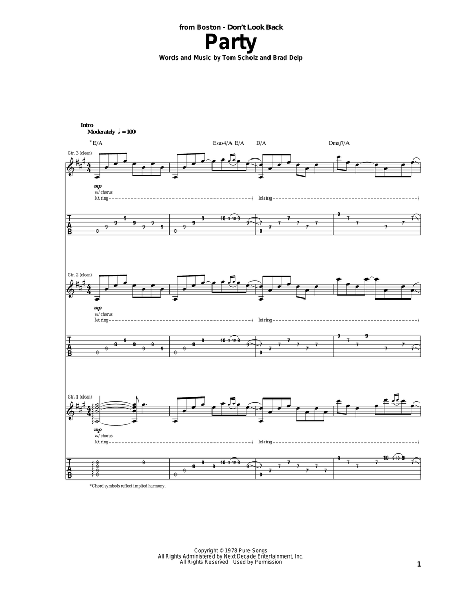 Party Party Acoustic Guitar scores gallery preview page 1