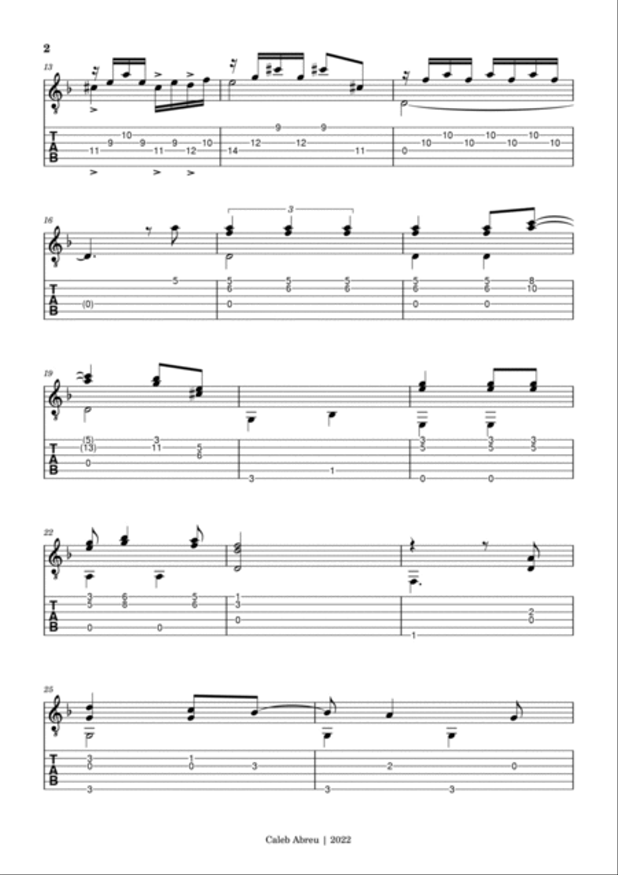 É doce morrer no mar by Dorival Caymmi & Jorge Amado Acoustic Guitar scores gallery preview page 3