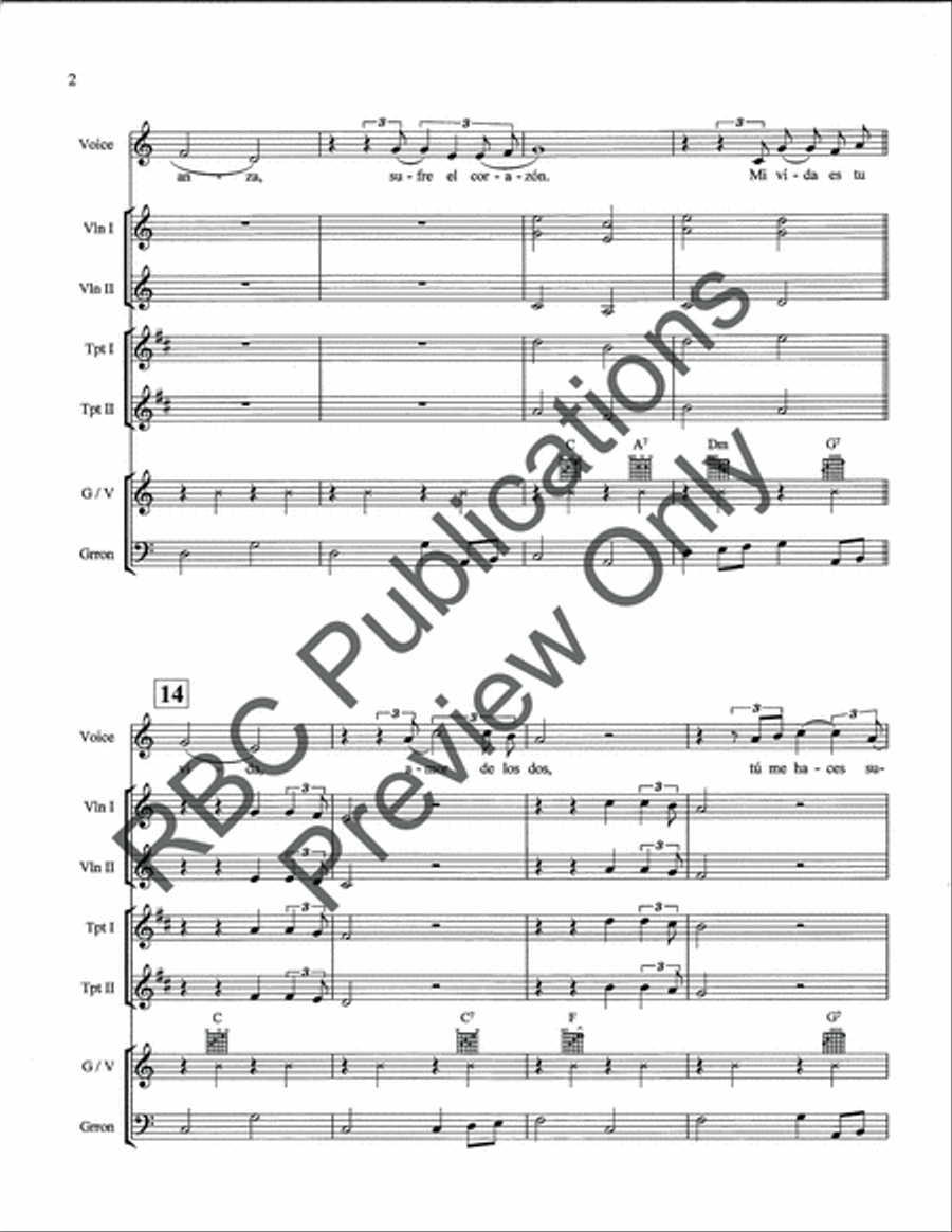 Amor De Los dos Amor De Los dos Voice scores gallery preview page 4