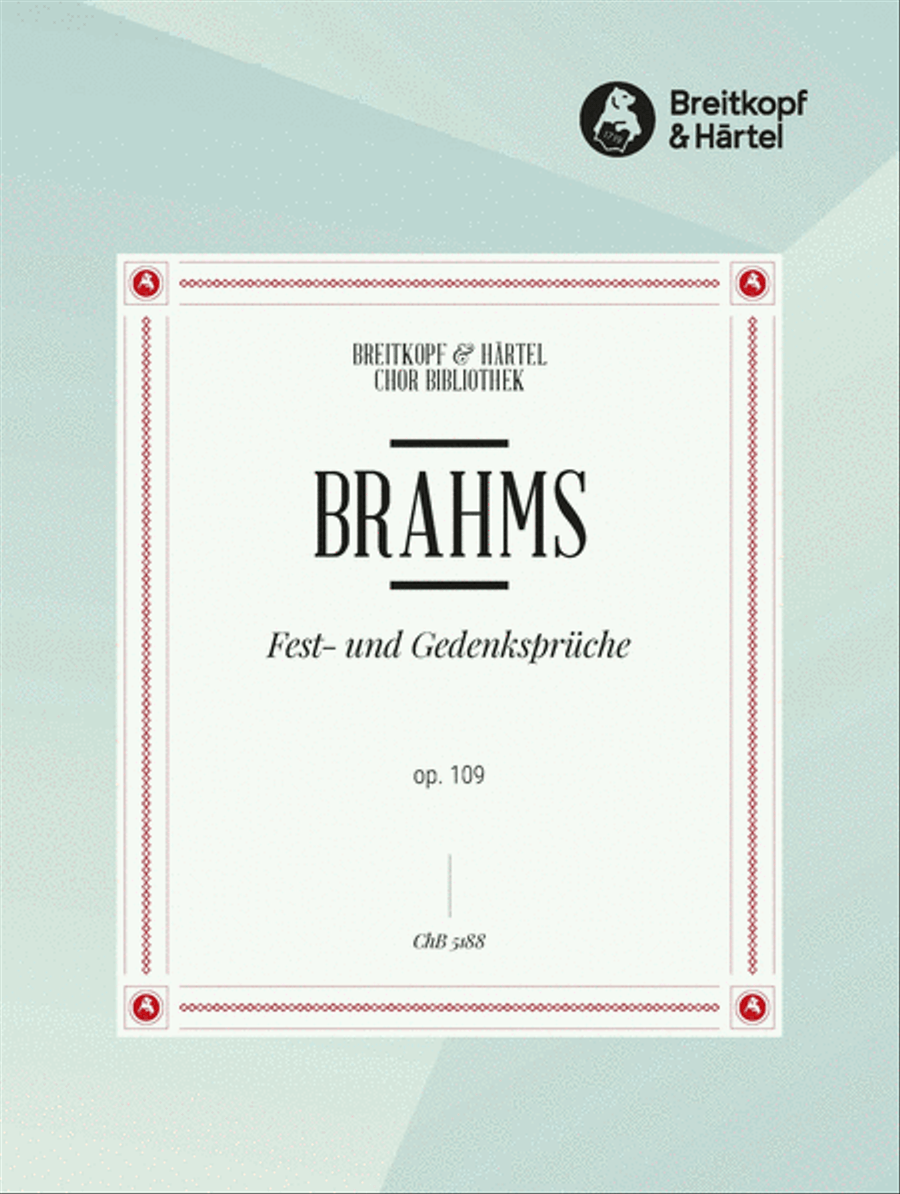 Fest- und Gedenksprueche Op. 109 A Cappella scores gallery preview page 1