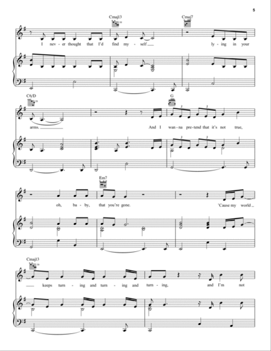 I'll Never Love Again (from A Star Is Born) Piano, Vocal, Guitar scores gallery preview page 5