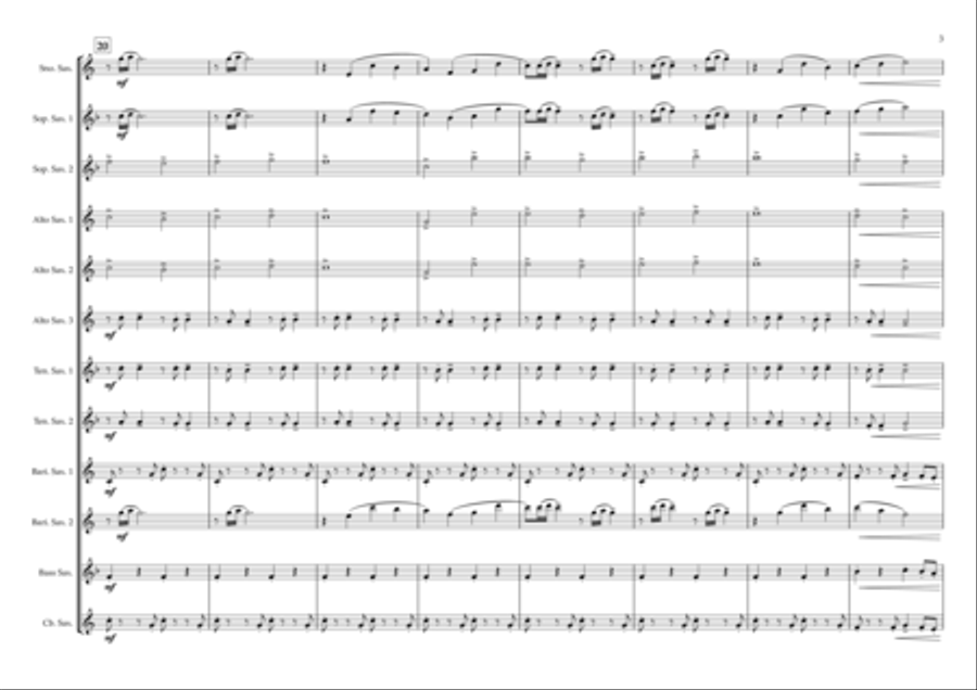 Christmas Troika (sleigh Ride) Woodwind Ensemble scores gallery preview page 3