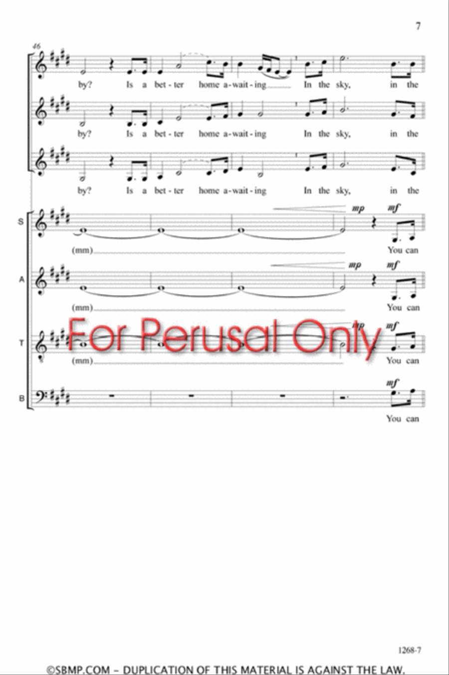 Will the circle be unbroken? - SATB Octavo 4-Part scores gallery preview page 6