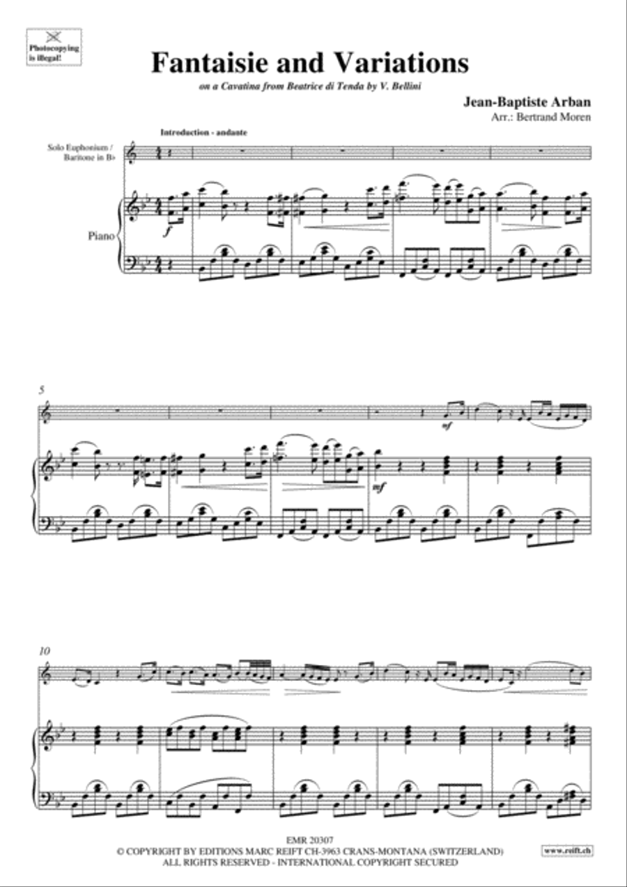 Fantaisie and Variations Baritone Horn scores gallery preview page 3