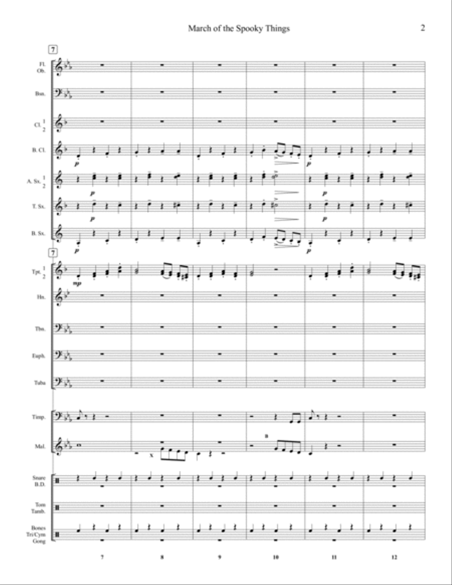 March of the Spooky Things Concert Band scores gallery preview page 5