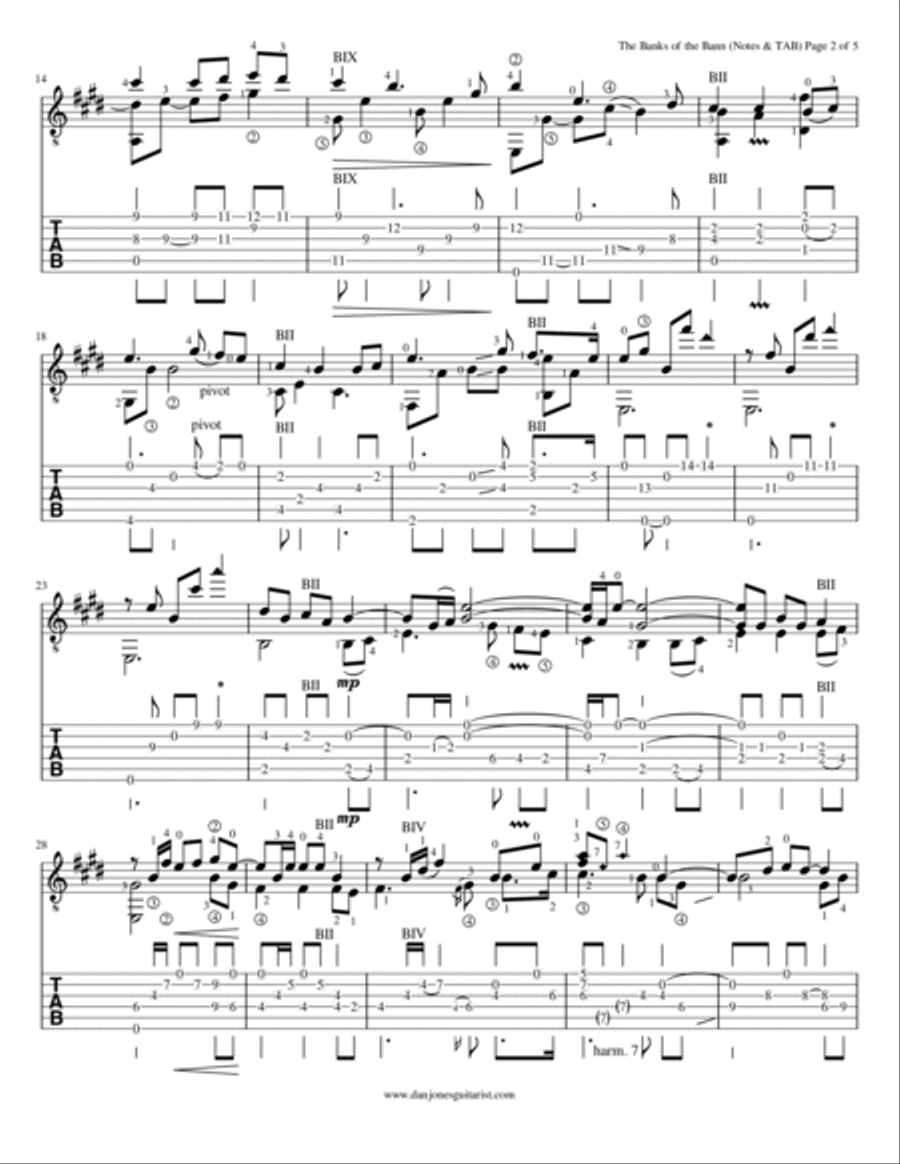 The Banks of the Bann Acoustic Guitar scores gallery preview page 3