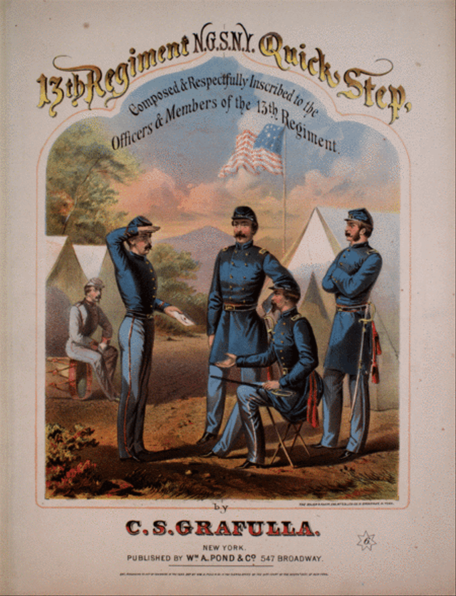 13th Regiment N.G.S.N.Y. Quick Step Piano Solo scores gallery preview page 1
