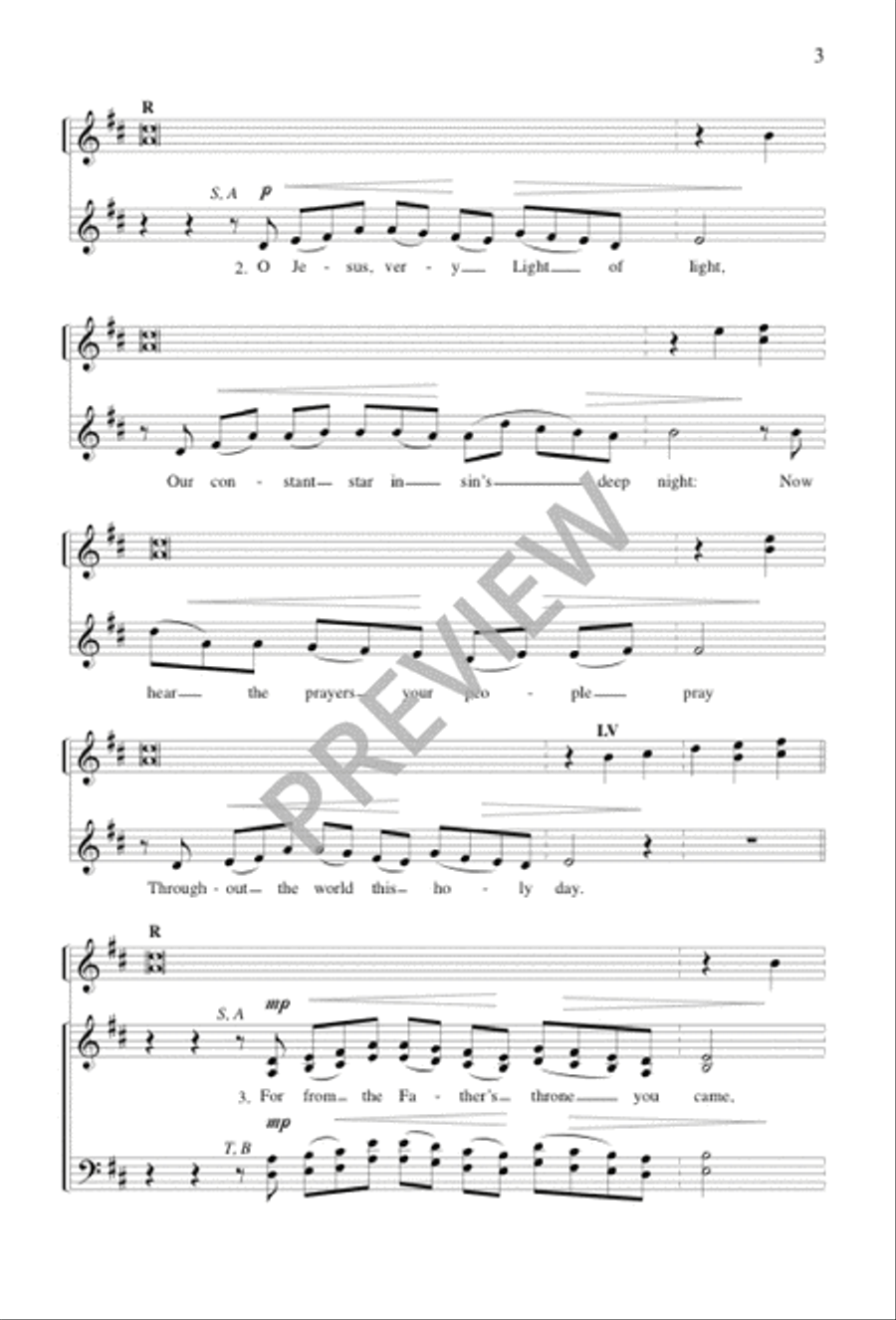 O Savior of Our Fallen Race 4-Part scores gallery preview page 4