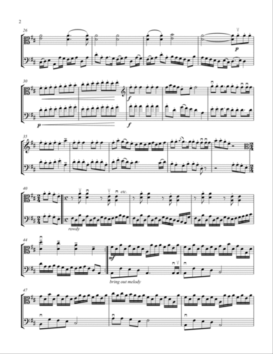 Jingle Bells Jingle Bells String Duet scores gallery preview page 3